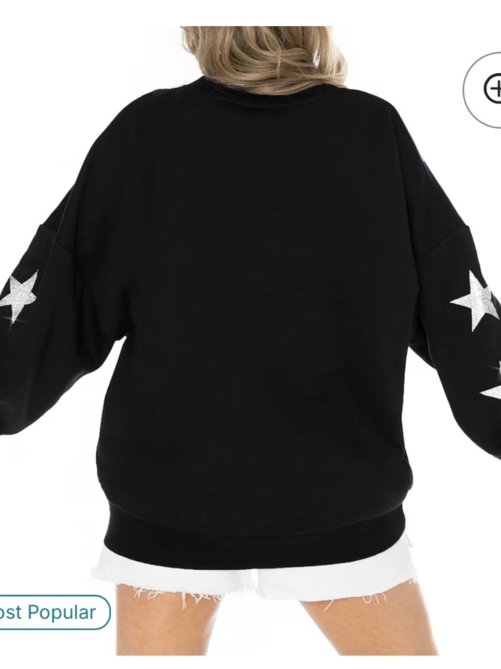 Detroit Lions Gameday Couture Women's Rhinestone Star Sleeve Crewneck Sweatshirt - Picture 2 of 2